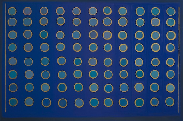 88BlueCirclesOnIndigo40x60-2017